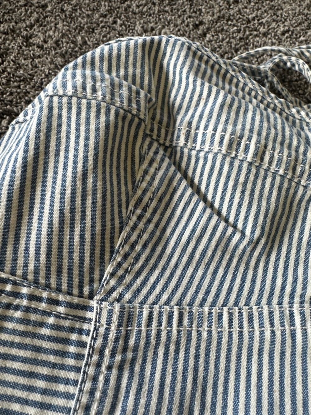 Universal Thread Blue & White Seamed Bustier Crop Top Western Rodeo 4th of July - Picture 5 of 6